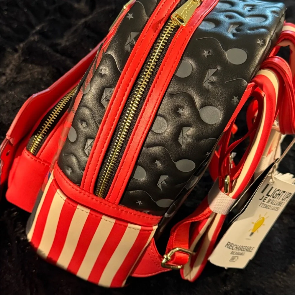Loungefly Red and White Pennywise Circus Backpack